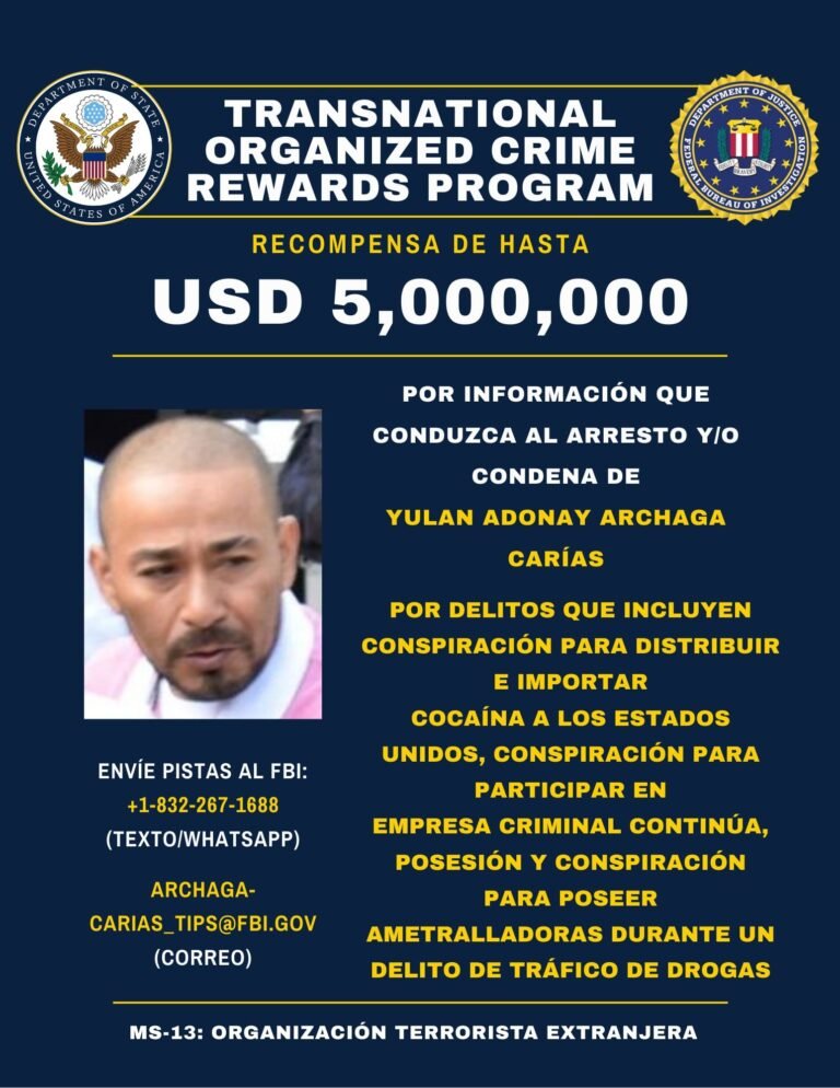 Estados Unidos ofrece 5 millones de dólares por información que conduzca a la captura de "El Porky", líder de la MS-13 en Honduras 1 492001741 1091912422982658 1779396258248579804 n