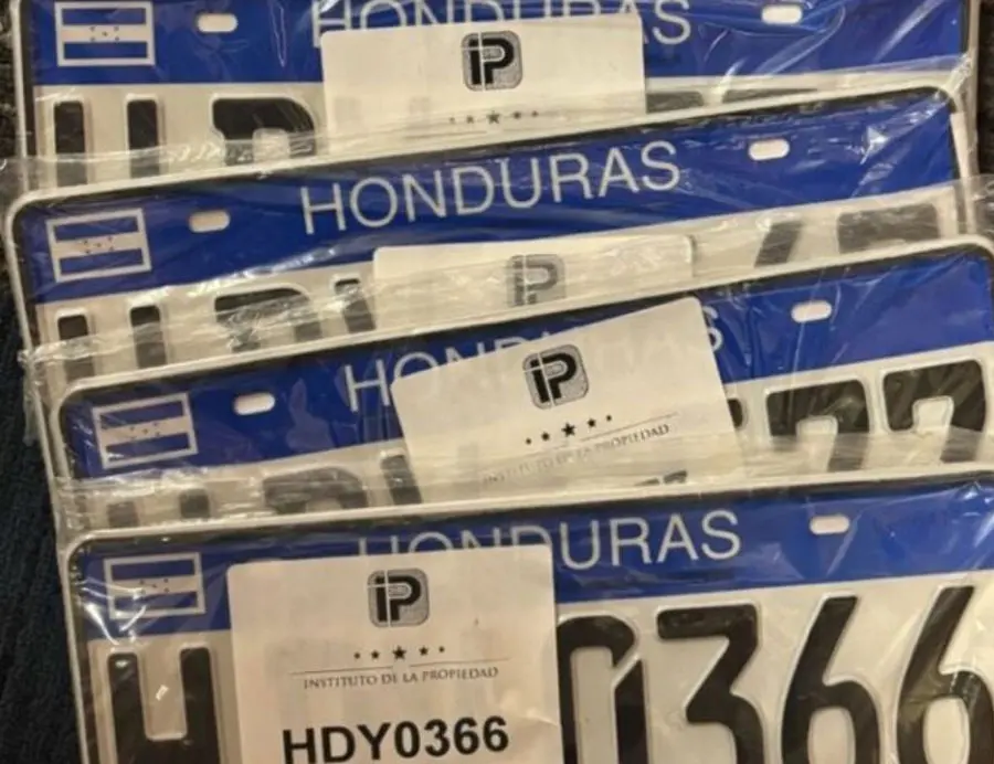 IP de Honduras completará proceso de adjudicación de placas vehiculares en junio 1 placas vehiculares.jpg