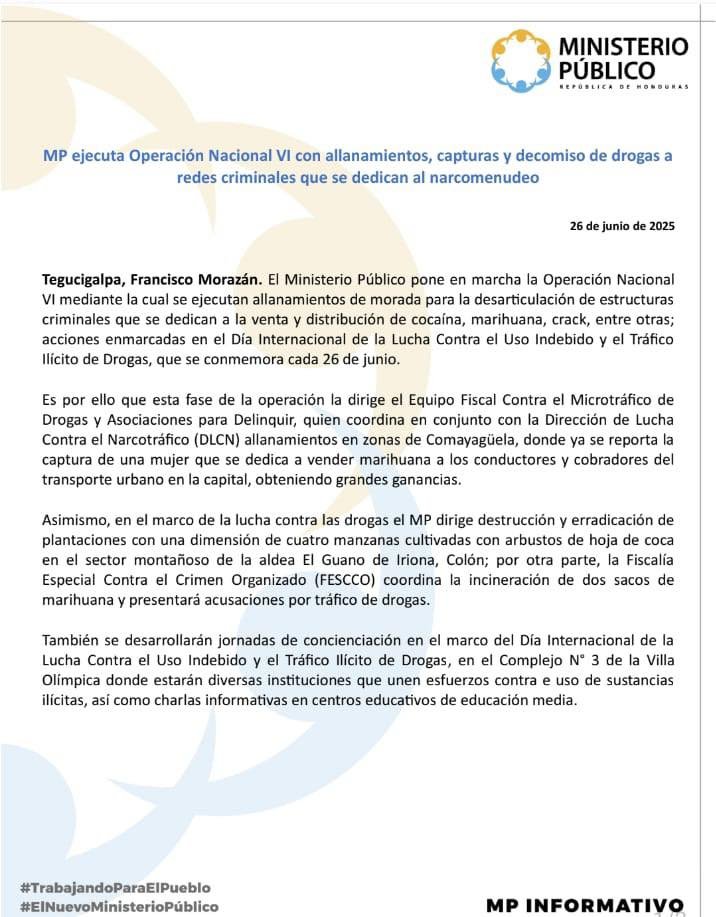 Ministerio Público lanza Operación Nacional VI con allanamientos, capturas y decomisos por tráfico de drogas 2 513119484 1184058143753230 1548221579177922891 n