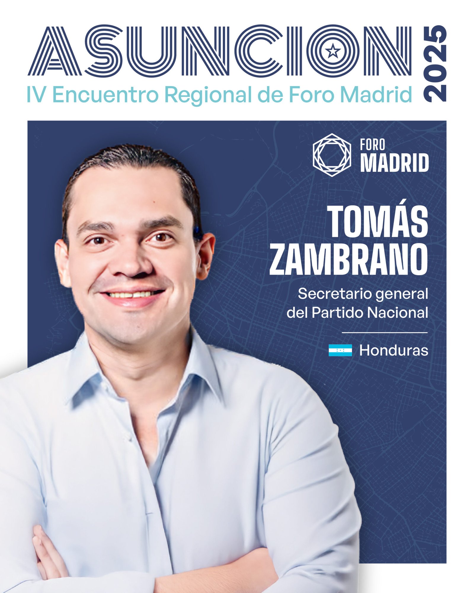 Tomás Zambrano asistirá al IV Encuentro Regional de Foro Madrid en Asunción 2025 1 Gsr CHOXAAARGFd scaled