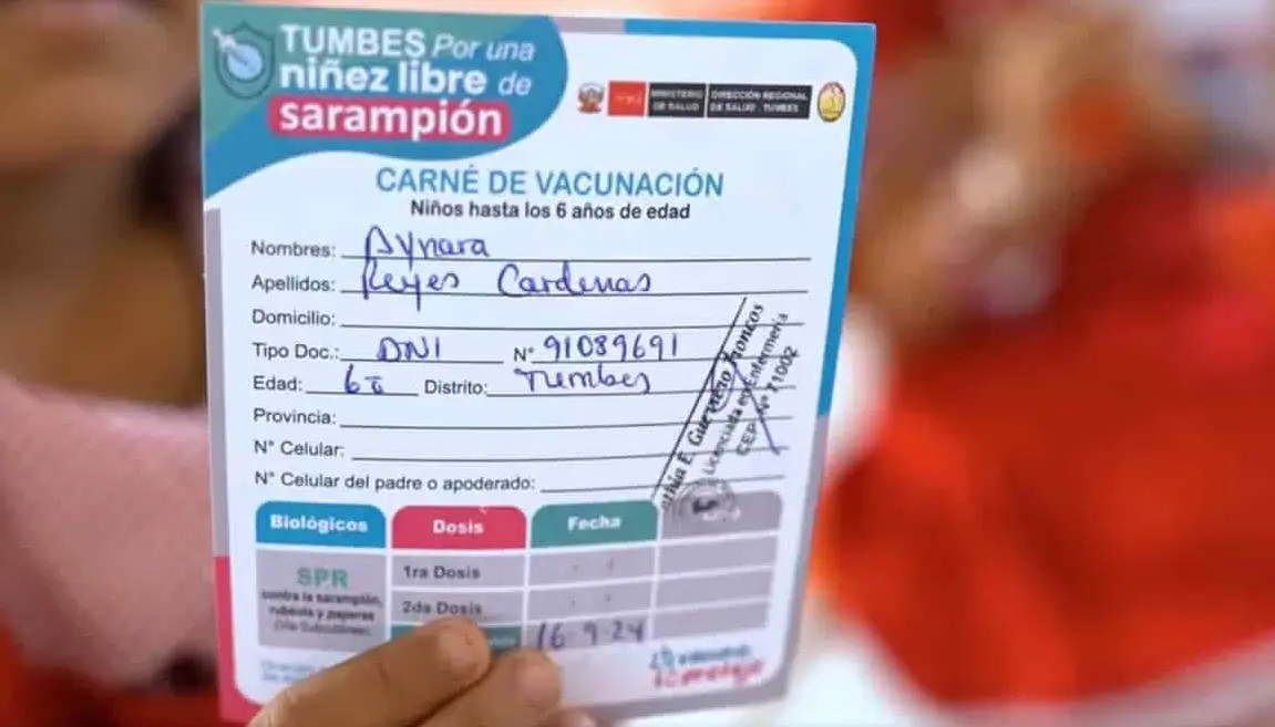 Migración aclara que no se exige vacuna contra el sarampión para ingresar al país 1 carnet vacunacion sarampion 1.jpg