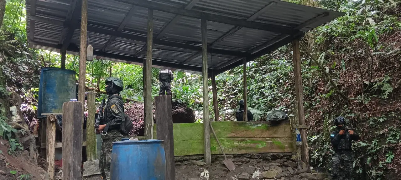 Militares descubren nueva plantación de coca en zona montañosa de Colón 1 coca laboratorio.jpg