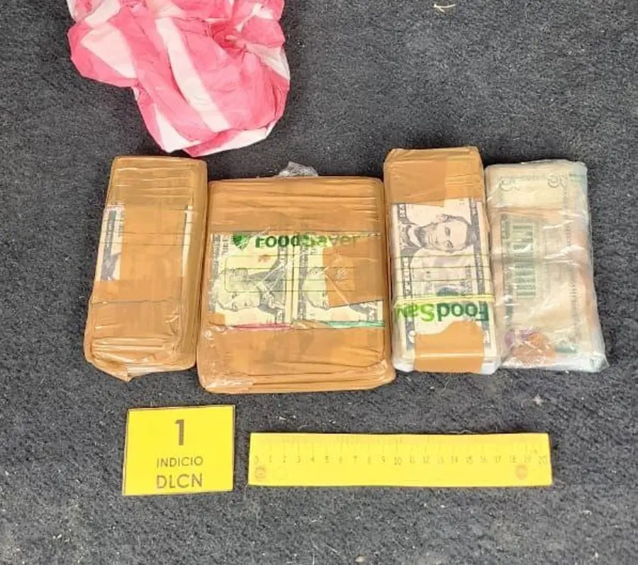 Decomisan droga y siete mil dólares en operativo contra estructura criminal en Morazán 1 decomiso de dolares vehiculo Yoro.jpg