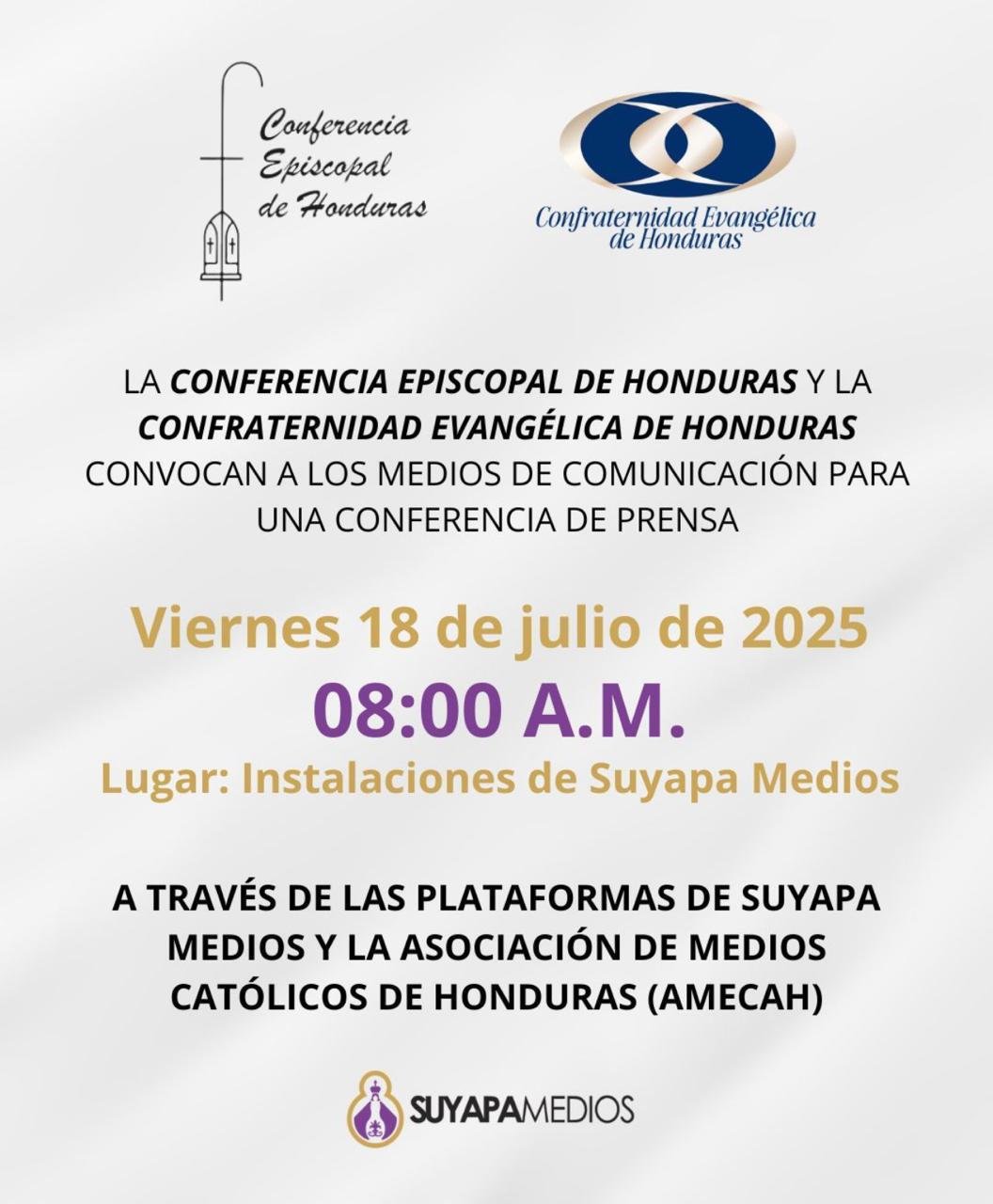 Iglesia católica y evangélica convocan a conferencia conjunta este viernes 1 Conferencia prensa LaTribuna