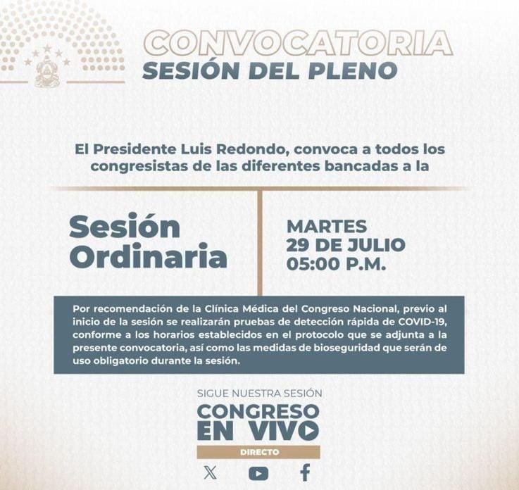 Diputados deberán presentar prueba COVID-19 antes de ingresar al hemiciclo 1 WhatsApp Image 2025 07 29 at 8.42.33 AM