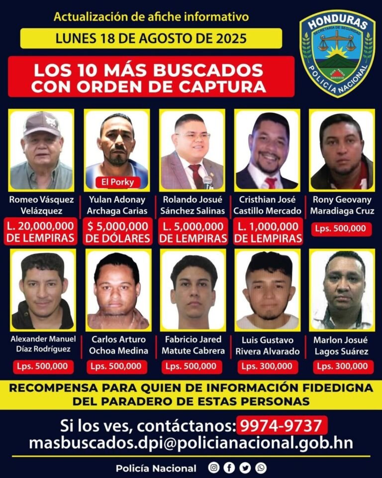 Recompensa por captura del general retirado Romeo Vásquez sube a 20 millones de lempiras 18 WhatsApp Image 2025 08 18 at 5.54.02 AM 1229x1536 1