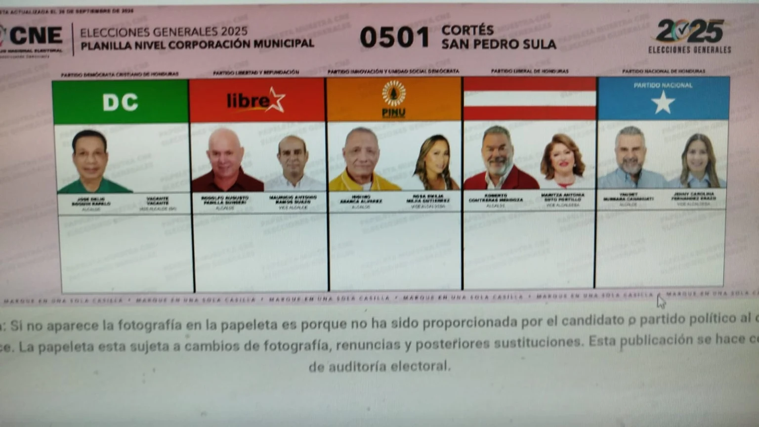 Misteriosa inscripción de Rodolfo Padilla Sunseri sacude al CNE 1 Papeleta alcaldia SPS