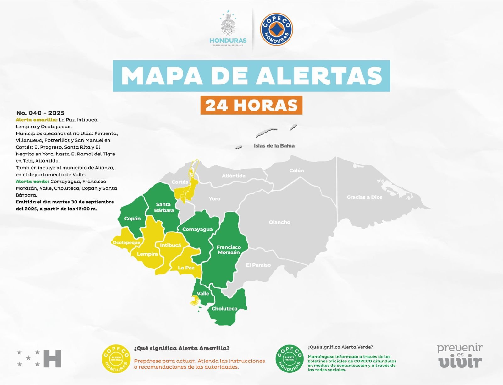 COPECO sube a Alerta Amarilla cuatro departamentos y municipios por lluvias 1 d1f66403 13ae 49b4 9a33 a8fbd2432cee