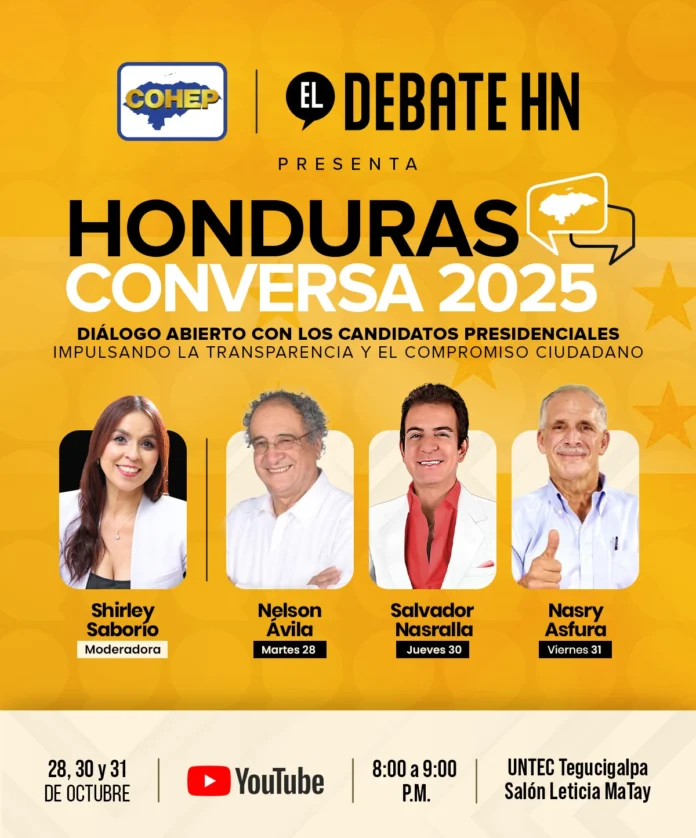 COHEP lanza “Honduras Conversa 2025” para que los candidatos presidenciales presenten sus propuestas 2 Debate cohep 1
