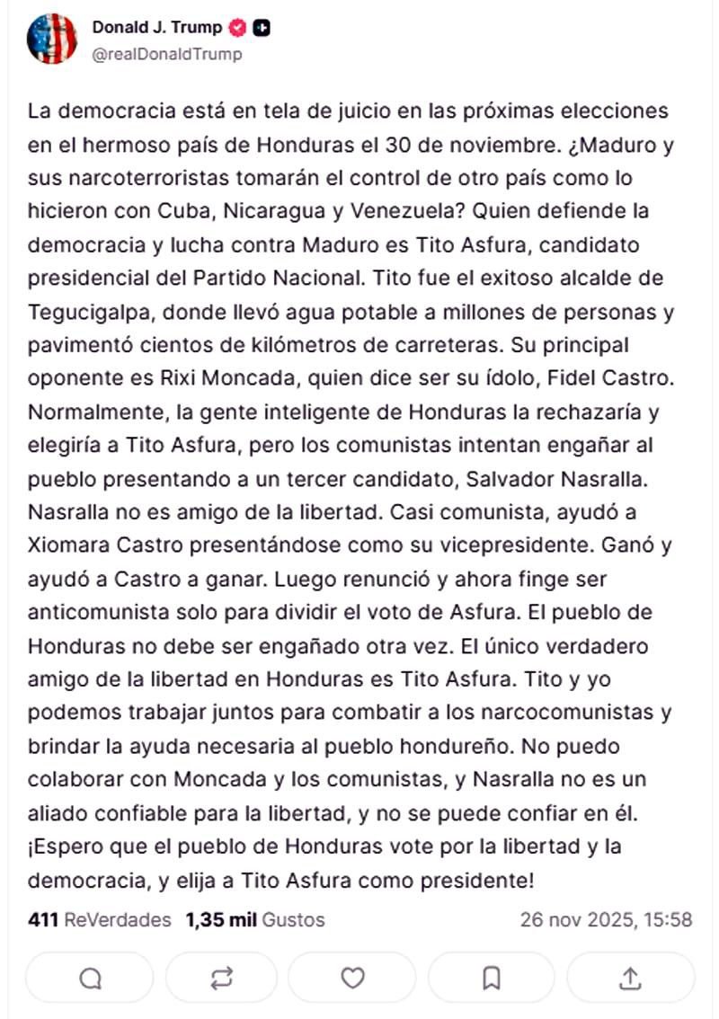 Donald Trump respalda a Tito Asfura y llama a los hondureños a elegir con libertad 1 99e6815b 1877 4eb9 8468 068ec22e1fa2