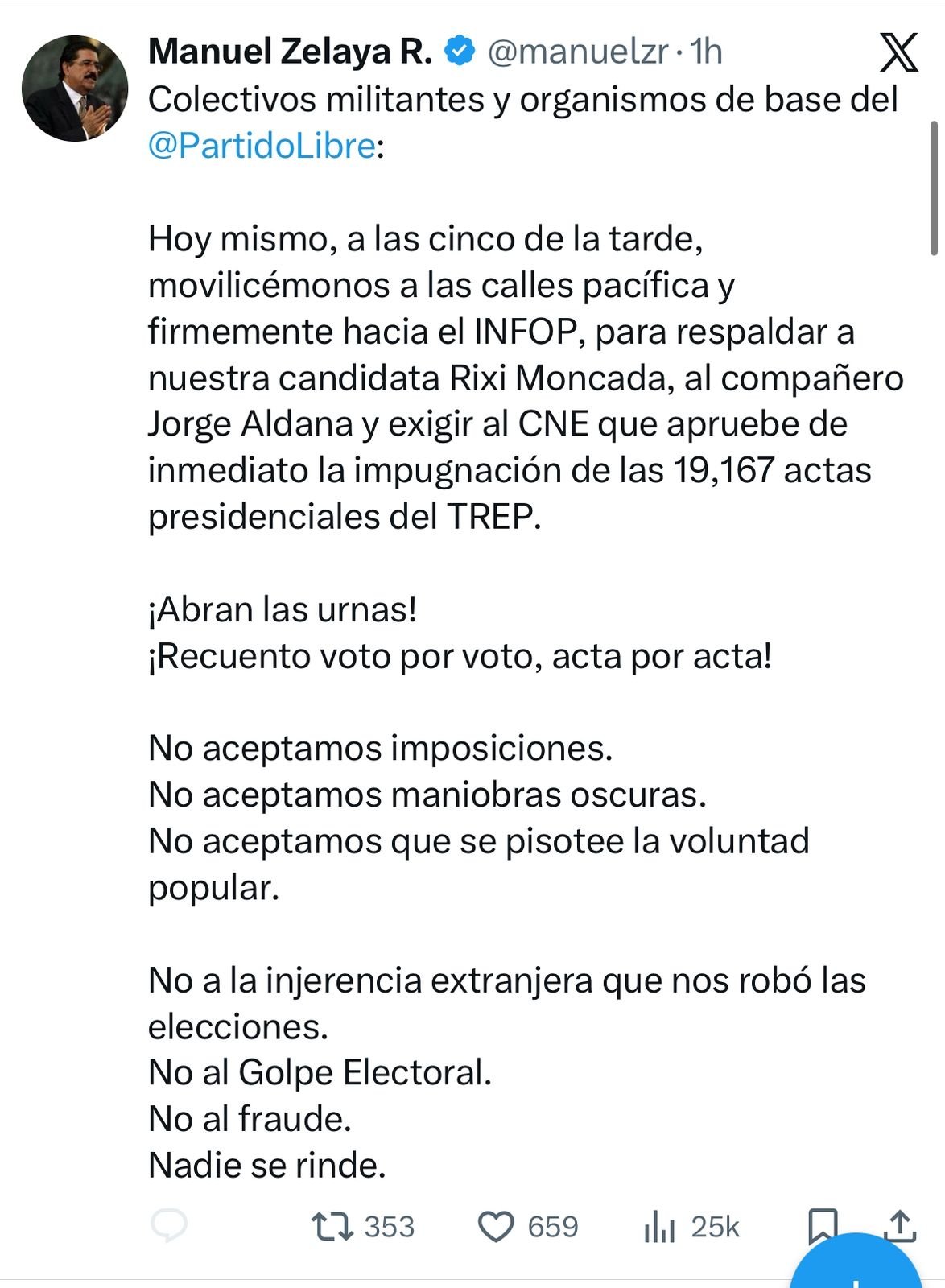 ¿Coincidencia o jugada calculada? Liberalismo y Libre llaman a movilizarse a la misma hora 3 82c4ddf1 b37a 43e1 ba2d 7282094e5ae1