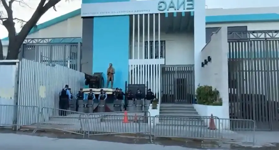 Policía resguarda instalaciones de la ENAG tras declaratoria oficial de elecciones 2025 1 ENAG 31 12 25.jpg