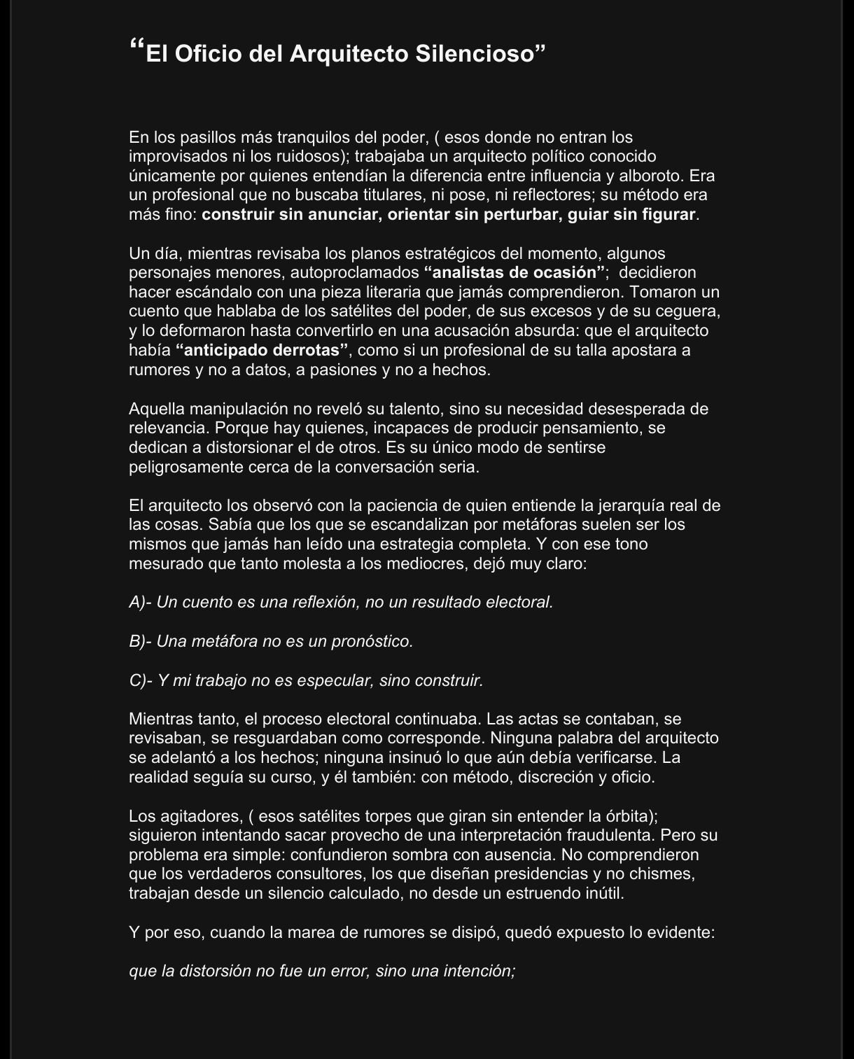 Asesor de Nasralla denuncia fallas internas y se despide del equipo 2 a64f1352 4461 4d1a 8ab2 84a132a67b38